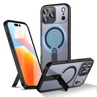 Funda Magnética Antigolpes para Teléfono con Soporte Vertical Oculto, Marco Metálico para Cámara, Cobertura Total para iPhone 18 17 16 15 Plus Pro Max