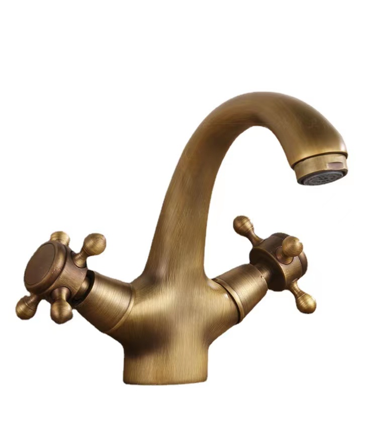 Винтажный полностью латунный кран с одной ручкой во французском стиле