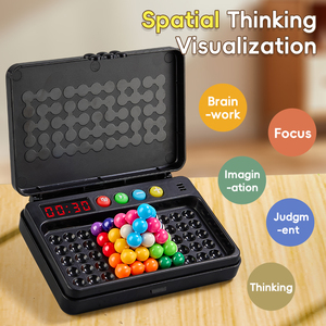 Juego de Mesa de Cuentas Mágicas para Pensar y Razonar, Rompecabezas 3D, Juego de Batalla para Dos Jugadores, Juguete Portátil Ideal para Viajes para Niños y Adultos - Product Image 2