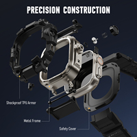 Bracelet tout-en-un pour Apple Watch 46 mm Série 11 10, bracelet de montre intelligente intégré en acier inoxydable et silicone, durable, OEM