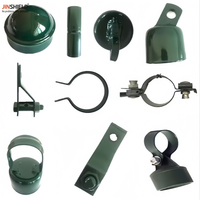 Accessoires pour clôtures à mailles, embouts de poteaux en acier galvanisé, bandes de tension, embouts de rail, fournisseur de quincaillerie pour portails