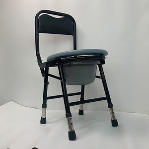 Silla de baño plegable de aleación de aluminio con respaldo para personas mayores y discapacitadas, equipo de seguridad para el baño - Product Image 5