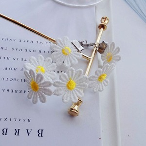 Piccolo fiore margherita fresco girocollo girocollo catena da donna in pizzo di cotone girocollo bracciale e collana gioielli - Product Image 3
