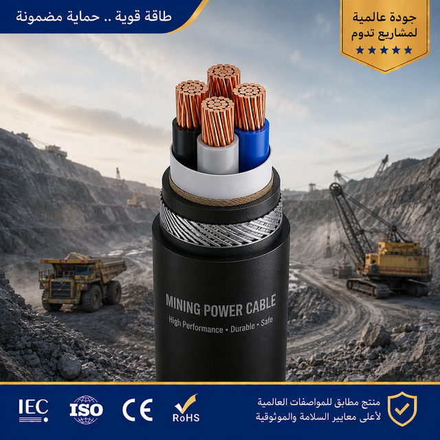 MYQ 0.3/0.5kV Mining Flexible Cable, Rubber Sheathed, Wear & Flame Resistant for Mine Mobile Equipment