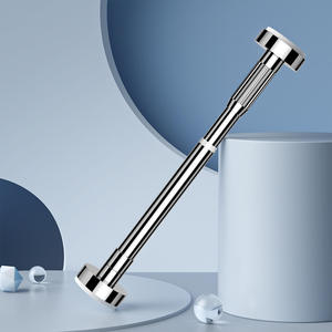 Tringle de Douche d'Angle Extensible Moderne de Luxe en Acier Inoxydable, Sans Perçage, à Tension par Ressort pour Fenêtre en Baie, Longueur Personnalisable GQK - Product Image 4