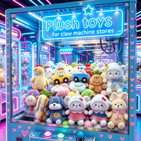 Expédition rapide, en stock : Peluches mixtes de 8 pouces en coton PP doux, style dessin animé, pour machines à griffes (prix de gros)