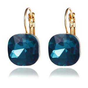 2025 nuevos pendientes de cristal dorado de moda de alta calidad para mujeres y niñas, joyería de diseño coreano, pendientes grandes con diamantes ostentosos - Product Image 6