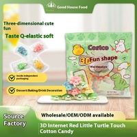 En gros, guimauves 3D tortue de qualité supérieure, aux couleurs vives, enrobées de bonbons, style dessin animé mignon, pour la décoration de gâteaux, desserts et pâtisseries de fête
