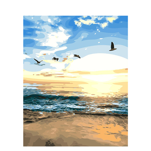 CHENISTORY 991327 DIY Peinture <span class=keywords><strong>Par</strong></span> Numéros kit plage Moderne Maison Mur <span class=keywords><strong>Art</strong></span> Peint À La Main peinture calligraphie Coloriage Numéros - Product Image 1