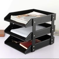 Meilleures ventes : Organiseur de bureau de luxe à 3 niveaux pour documents A4, avec plateau de rangement