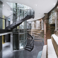 Escalier Courbé de Style Moderne Personnalisé PRIMA LUXURY pour Maison, Villa et Immeubles d'Appartements
