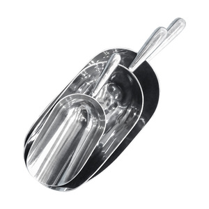 Accesorios para pizza Cuchara de hielo de metal 6oZ, 12oZ, 24oZ, 24oZB Barra de grano pala seca cucharas de comida para Bar fiesta boda comida para perros - Product Image 2