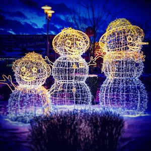 Lumières décoratives de Noël personnalisées en forme de bonhomme de neige 3D lumineuses pour l'aménagement extérieur, les <span class=keywords><strong>activités</strong></span> de centre commercial d'<span class=keywords><strong>Halloween</strong></span> - Product Image 2