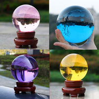 Vente au comptant 3mm à 200mm boules de noël verre K9 coloré solide Transparent marbre beauté boule de cristal grandes sphères de verre