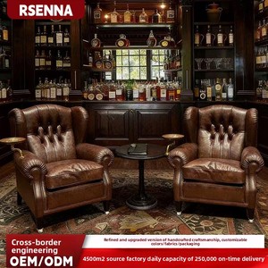 Sillón Individual de Madera Estilo Retro Nostalgia con Rotación de Disco para Sala de Estar, Muebles para el Hogar - Product Image 2