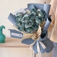 Papier d'emballage pour bouquets floraux en maille nid d'abeille gaufré, recyclable, écologique, pour fleuristes