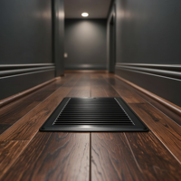 Nouveau produit en gros : Grille de ventilation rectangulaire noire peinte par pulvérisation 6 x 12 pour sortie d'air conditionné