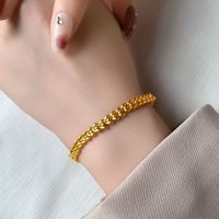 Bracelets en or 18 carats bon marché Bracelet en acier inoxydable 316L Type de bijoux pour femmes Bracelets de mode à vendre