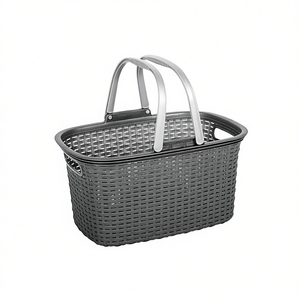 Cesta de Compras RIVAL 18L Gris Acero con 2 Asas, Cesta para Bicicleta - Product Image 2