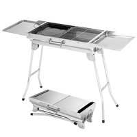 G21 Grille de barbecue en fer portable pliable à charbon de bois pour le camping en plein air et les voyages