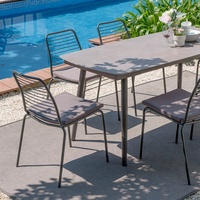 Mobilier d'extérieur bon marché, ensemble de jardin, restaurant, industriel, café, terrasse, bistro, table et chaises en métal métallique