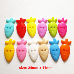 Schattige Cartoon 2 Gat Gekleurd Fruit Groente Ontwerp Naaien Plastic Knop Voor Babykleding - Product Image 5