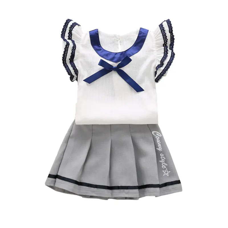 New Hot Sale Lovely Girl Frock Cotton Pinafore Children Girls School Uniform Dress Of Online shopping