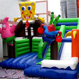 Casa Inflable de <span class=keywords><strong>Bob</strong></span> <span class=keywords><strong>Esponja</strong></span> para Interiores y Exteriores con Tobogán para <span class=keywords><strong>Parque</strong></span> de Diversiones para Niños en Venta - Product Image 1