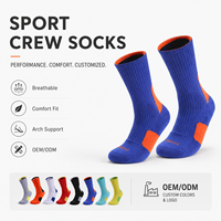 Chaussettes de sport côtelées à logo personnalisé avec patch contrastant, talon et bout renforcés, en coton respirant, pour basketball, course à pied et athlétisme, OEM