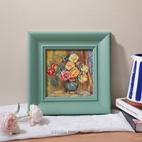 Peintures murales de paysages européens et de fleurs, art mural vintage, huile sur toile, style shabby chic, décoration de mariage, décoration de maison en bois, toile de luxe