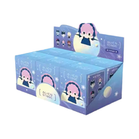 6 pièces/boîte Figurines de scène extraterrestres en PVC Mini poupées IVan Kawaii Boîtes mystère Porte-clés mignons à suspendre 10 cm Échelle 1/12 12+ Enfants