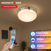 Lampes solaires LED pour maison, plafonnier solaire domestique 3 CCT 200W 300W 400W 500W avec télécommande et panneau solaire