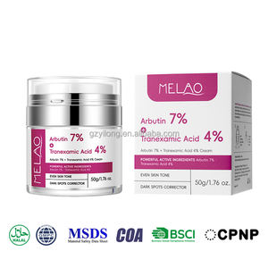 Крем с арбутином 7% + транексамовой кислотой 4% для удаления темных пятен, выравнивания тона кожи, осветления и лечения акне с бисабололом - Product Image 6