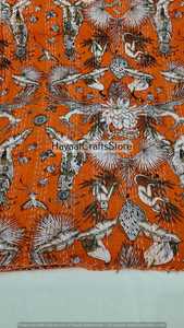 Orange Printed Cotton <b>Quilt</b> Bohemian Style Home Decor <b>Throw</b> Blanket All Season Luxury Woven Pattern - Product Image 3