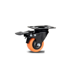 Hellorange farbene Diamant räder, Universal räder mit flachem Boden und Bremsen, Büromöbel räder, Lenkräder, Großhandel - Product Image 3