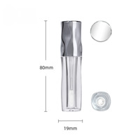 Nuevo Tubo de Brillo Labial con Efecto Ondulado, 2g, Semitransparente, con Gradiente y Recubrimiento Electrolítico, Tubo Giratorio, Envase Portátil