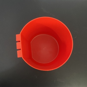 Alimentador y bebedero de aves de corral, cuenco alimentador de <span class=keywords><strong>palomas</strong></span> y codorniz rojo, jaula colgante, equipo de alimentación de animales, PH-255 - Product Image 6