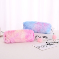 Étui à crayons en tissu personnalisé, design créatif et mignon, pour filles, étudiants, organisateur de papeterie en fourrure