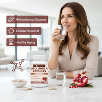 Capsules d'Urolithine A en marque privée, soutien mitochondriel, énergie cellulaire, complément alimentaire, fabricant OEM