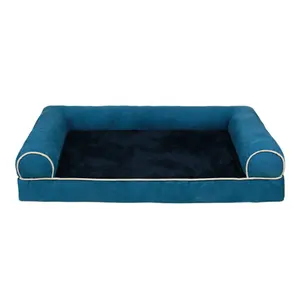 Novelty Sofa Luxury Dog Cat Suede Pet Bed Cushion PP Cotton Dog Sofa Pet Beds Easy Clean Waterproof Mechanical Wash