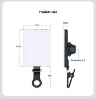Mini anneau lumineux LED rechargeable USB en ABS, avec clip, pour selfie, beauté et éclairage d'appoint pour téléphone portable - Vente en gros
