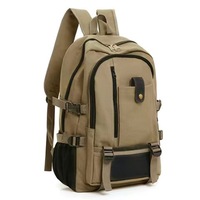 Nouvelle couleur unie rétro toile sac à dos pour ordinateur portable grande capacité résistant à l'usure étudiant sac à dos ordinateur sac de voyage pour adolescents
