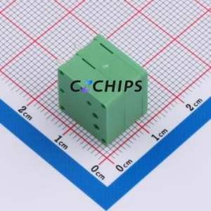 DB241R-5.0-2P-GN Spring Terminal Block Bent Lead Through Hole,P=5mm Connector 1x2P 5mm Green 2P - Product Image 2