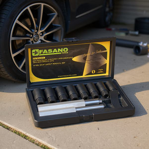 Fasano <b>Wheel</b> <b>Lock</b> Lug <b>Nut</b> <b>Removal</b> Set 10 Pc Socket Kit For Tire Repair <b>Tools</b> - Product Image 3