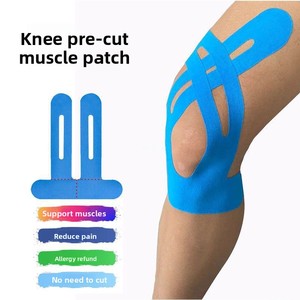 Bande de mobilisation du ligament tibial sportif, patch de soutien musculaire, bandage intégré prédécoupé pour la rotule, en spandex, pour marathon et course à pied - Product Image 2