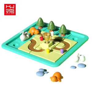 HW玩具儿童早教教育亲子互动玩具龟兔赛跑游戏迷宫益智