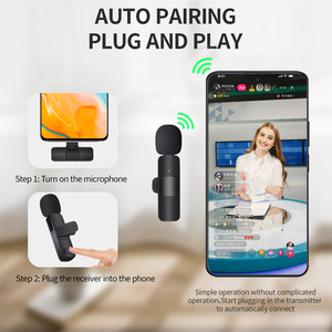 Superventas Mini Mic K9 Reducción de ruido Micrófono de cuello inalámbrico Micrófono Lavalier K9 para tipo C - Product Image 5