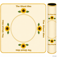 Tapis de Mahjong Américain Personnalisable en Caoutchouc Moderne, Anti-bruit, Facile à Nettoyer, Antidérapant et Silencieux, Série Végétale