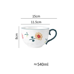 Copo de leite à mão feminino, venda quente de copo criativo de cerâmica para café da manhã à mão - Product Image 6