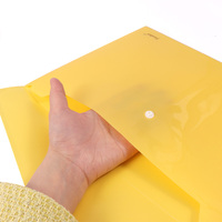 Foska – Pochettes en plastique grande capacité (A4/Lettre) de couleur (rouge, bleu, jaune, vert) avec fermeture à pression pour documents